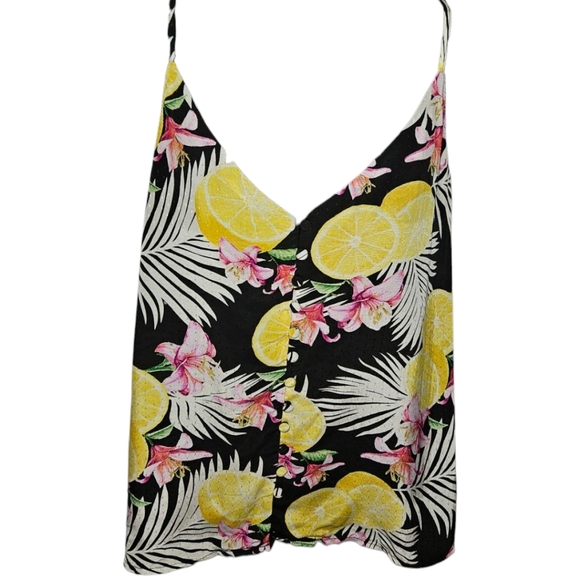 Forever 21 Tops - NWT Forever 21 Floral Lemon Printed Tank Top